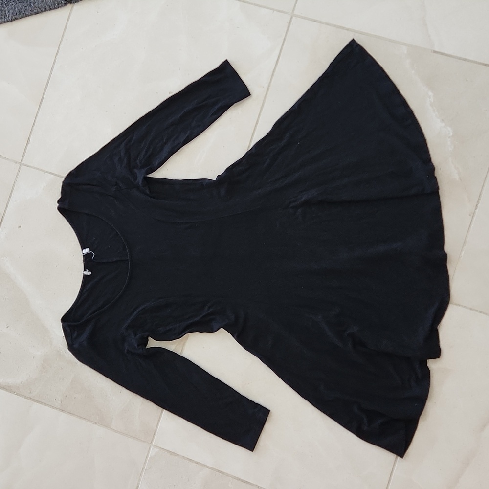 Longsleeved Soft Black Mini Dress. SIZE Small